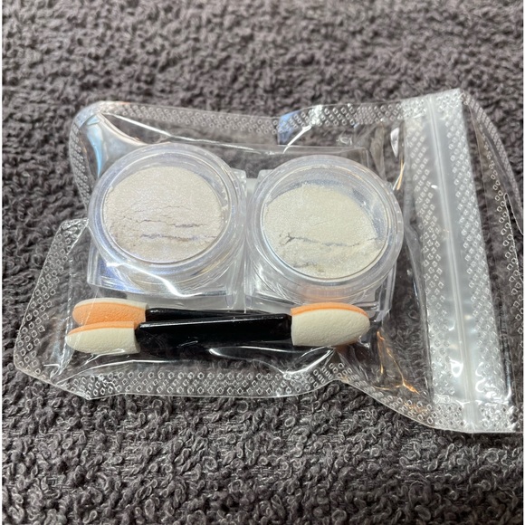 2 Boxes White Pearl Chrome Nail Powder, Mirror Effect - Picture 3 of 3